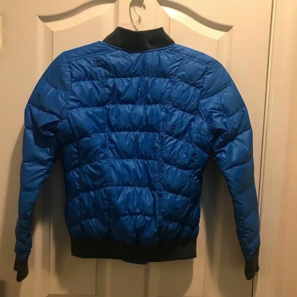 Athleta Puffer Down Jacket Blue Size M - Picture 4 of 7